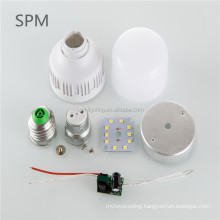 raw materials 18w e27b22 plastic aluminum housing led light bulb parts